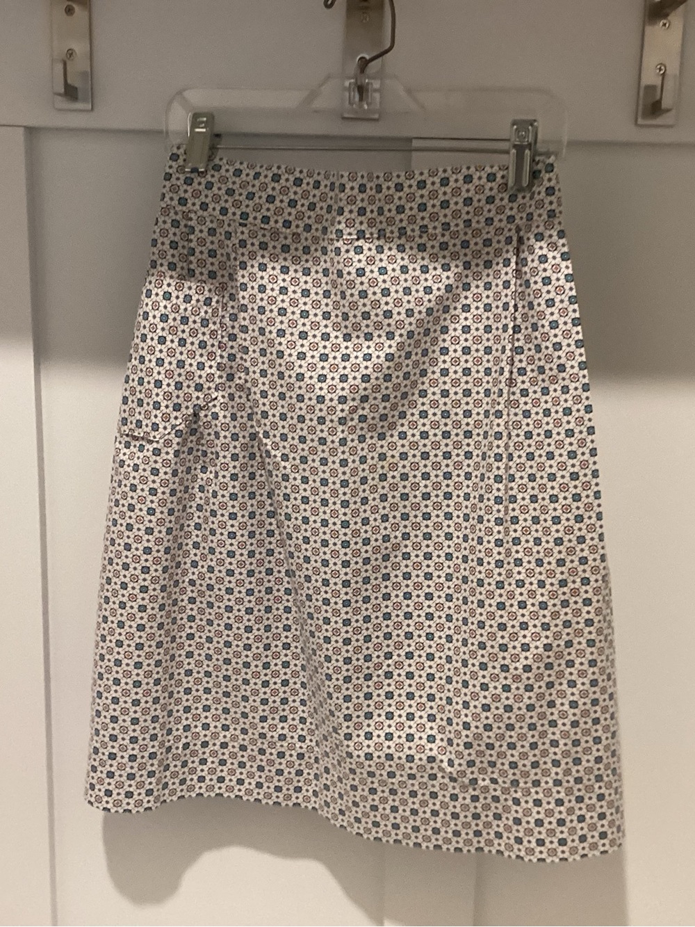Vtg. Half-Apron 1970s estimate, Beautiful geometric pattern with grid like